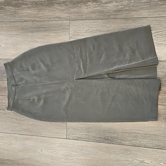 Vintage, Olive, Green, Maxi, Skirt, Office, Casual, Minimalistic, Work, Classic - Picture 5 of 6